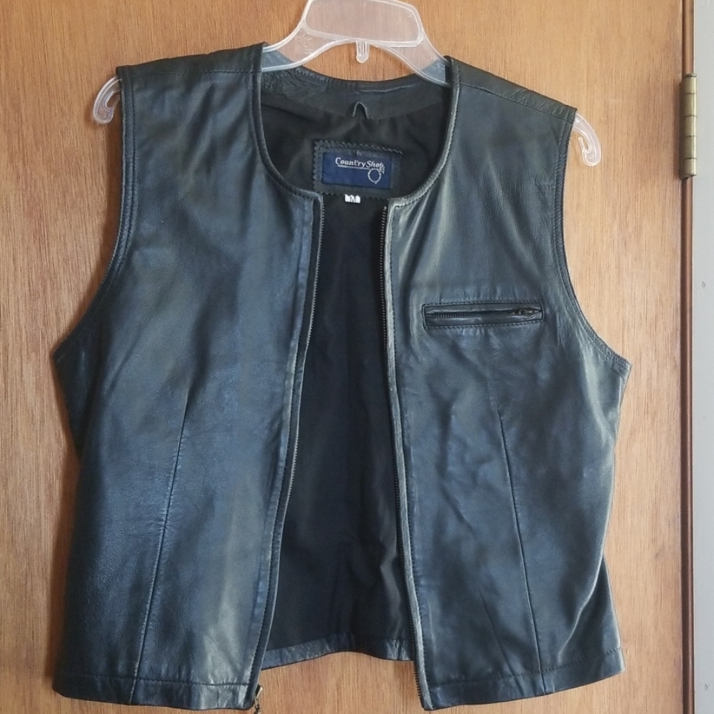 Leather vest